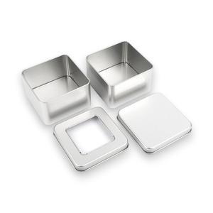 정사각 무지 철제 틴케이스 상자 미니 소품 보관통 다용도 케이스