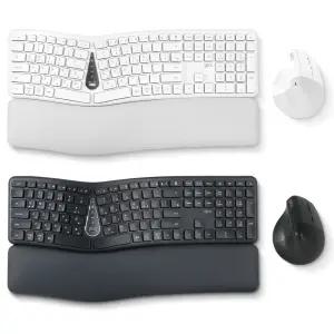 지클릭커 오피스프로 EMK300 인체공학 멤브레인 무선 키보드 마우스 세트