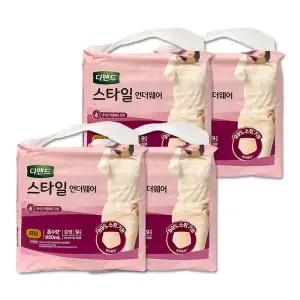 디펜드 스타일 언더웨어 성인 팬티 기저귀 패드 여성 파워 중형 9매x4팩
