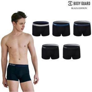 보디가드 블랙에디션 드로즈 5p 트렁크 사각 팬티 속옷