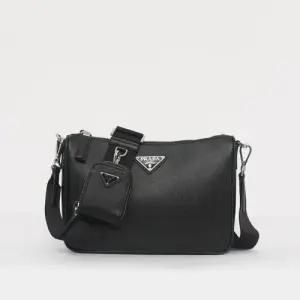 프라다 삼각로고 미니파우치 사피아노 레더 남성 크로스백 2VH113 9Z2 F0002