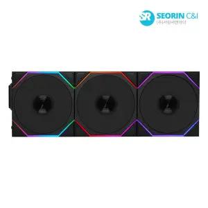 [서린공식] 리안리 UNI FAN TL Wireless 120 리버스 블랙 3팩