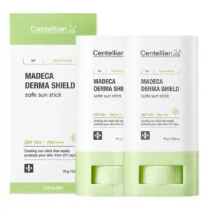 1+1 센텔리안24 마데카 더마쉴드 세이프 선스틱 18g 자외선차단 워터프루프 스틱썬크림