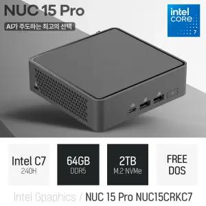 ⓒ ASUS NUC 15 Pro NUC15CRKC7 코어7 240H 64GB 2TB / 인강용 사무용 비즈니스용 가정용 미니PC
