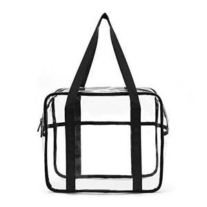 수영가방 컬러팝 방수 투명 비치백 블랙 물놀이-WFB9132