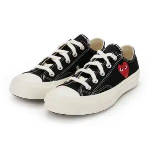 [꼼데가르송] 공용 하트 로고 블랙 스니커즈 AZ K128 001 1