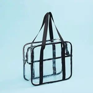 방수 투명 비치백 블랙 휴양지 스포츠 수영장 물놀이-WFHN7E9