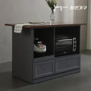 [장인가구]쉐프 그레이 1200 아일랜드식탁 홈바(렌지대형)