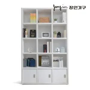 [장인가구]마카롱 1200 5단 15칸 수납형 책장
