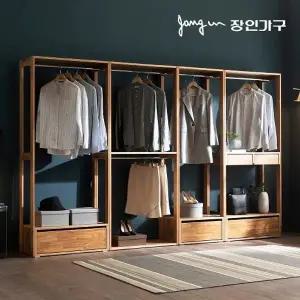 [장인가구]세이 원목 드레스룸 3000 옷장 2단서랍 행거형