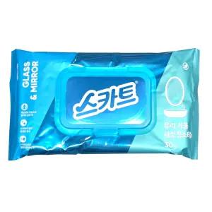 스카트 유리 거울 세정티슈 캡형 30매 X 5 코스트코