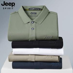 JEEP SPIRIT 남자 카라 반팔티 여름 루즈 비즈니스 반팔 셔츠