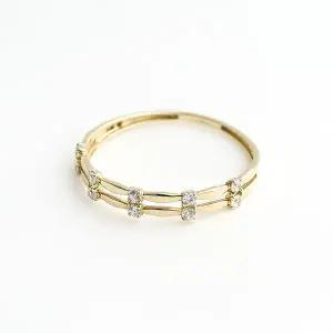 [로이드](센텀시티점)14K 리프 세팅 투 라인 반지 LRS25024G