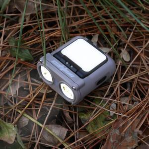 유니티23 캠핑 낚시용 충전식 터치리스 모션센서 멀티 헤드랜턴 콰트로 플립 블랙