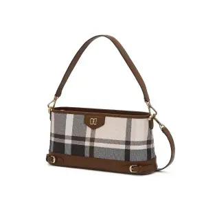 [닥스](센텀시티점)DCBA5F713W2[25FW][TANTAN] 타탄 체크 라이트 브라운 가죽 숄더백