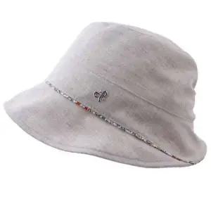 [애슬릿] 할머니 여름 모자 국내산 린넨 중년 여성 벙거지 버킷햇