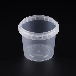 [BR] T95-365E 원형 잠금용기 (365ml/투명) 500개 세트