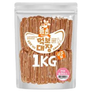 멍쵸 먹보대장 삼겹살스테이크 연어슬라이스, 1kg, 1개