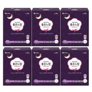 좋은느낌 오리지날 수퍼롱 오버나이트 20p x6개