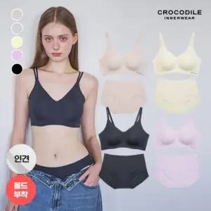 크로커다일 이너웨어 라이크라 인견쉘론 몰드부착 더블스트랩 브라+팬티 8종세트 택1 CDIJ022_SELECTST8 23