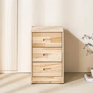 집무드 에티 다용도 틈새 폭 좁은 삼나무 원목 3단 서랍장 400