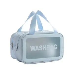 메쉬 방수파우치 수영 PVC 드라이백 블루/수영가방/목욕/가방/방수/수영장/파우치/비치백/파우치백/수영복
