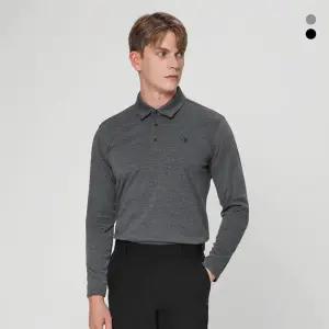 [데니스골프] 25FW 남성 모던 자가드 카라 긴팔티_NAQFMTS005