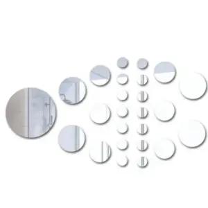 원형 거울 시트지 벽 부착 인테리어 화장실 욕실 (WFJLV81)