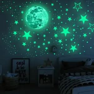 달 스티커 야광 별 자녀방 인테리어 꾸미기 수면 (WFJLV84)