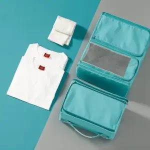 캐리어 걸이형 수납 보관함 3단 욕실 정리함 파우치 (WFJO7B8)