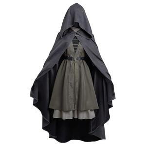 멜리나 코스프레 의상 여성 피규어 드레스 케이프 망토 유니폼 할로윈 파티복 스카프 포함