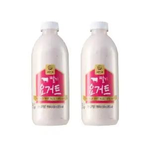 강훈목장 수제 요거트 1000ml x 2개 딸기 어린이간식