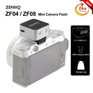 카메라후레쉬 Fuji XM5 Sony 소니 ZVE10 Nikon ZFC Canon 카메라용 ZENIKO ZF04ZF08 미니 충전식 카메라 플