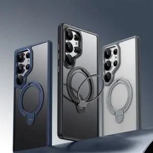 갤럭시s25 24 울트라 플러스 맥세이프 호환 회전 링 투명 케이스