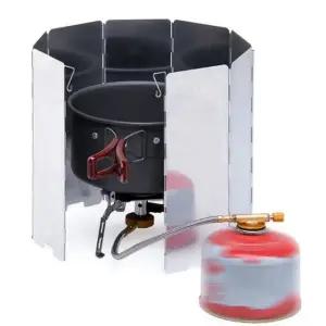 휴대용 접이식 바람막이 알루미늄 버너 캠핑 8단 방열판 (WFJW0FA)