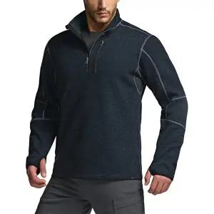 [CQR][한정특가] CQR 남성 울 하프집업 니트 방한 기모 플리스 긴팔