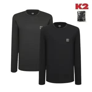 남성 가을 간절기 기본 기능성 1+1 라운드 긴팔 티셔츠