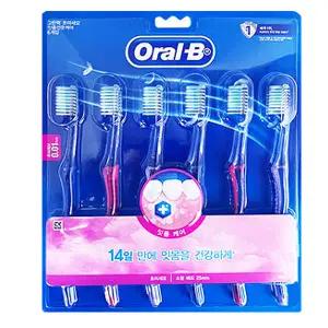 P&G 오랄비 고탄력 초미세모 잇몸전문케어 칫솔 6개입 1개