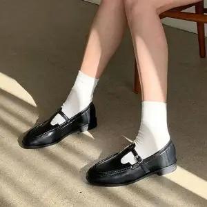 캐쥬얼 소가죽 버클 티스트랩 버클장식 로퍼Y-WDCCB9D