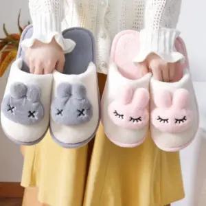 오피스 만화 슬리퍼 토끼 실내화 욕실 거실 사무실 (WFK33TB)