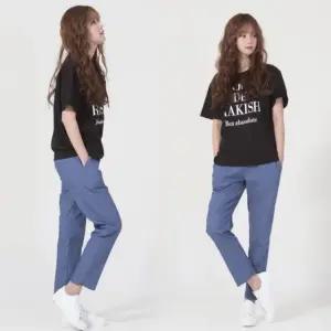 세미 마바지 린넨팬츠 통바지 여성 린넨 팬츠 편한 (WFK34L0)