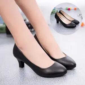 여성구두힐 5센티 레자 여성힐구두 로퍼구두 데일리 (WFK34K9)