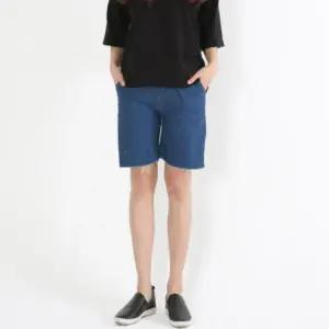 청5부반바지 밑 트임 스마트폰 주머니 청바지 밴드바지 (WFK34LG)