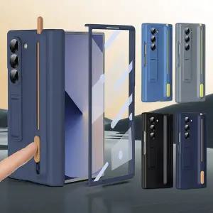 갤럭시 z폴드 7 6 5 4 3 힌지 보호 푸시 s펜 수납 거치대 강화 액정 풀커버 지폴드 폴더 케이스