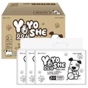요요쉬 강아지 기저귀 남아용 대용량 2단계 90매+90매 총 180매)