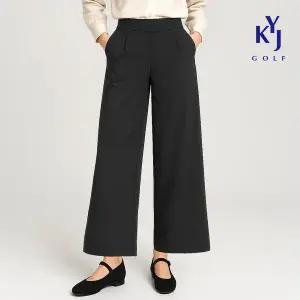 [김영주골프] 봄가을 핀턱 와이드 밴딩 슬랙스 편안한 데일리 스판 여성 바지 DPFLSL79
