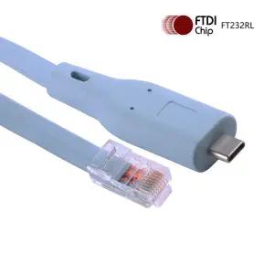 호환 C타입 USB to RJ45 FTDI 칩 RS232 시리얼 컨버터 콘솔 케이블 전선가리개 시스코 라우터와 호환 윈도
