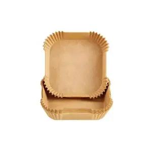 힘멜 무표백 에어프라이어 종이호일 접시형 사각 20cm 100매