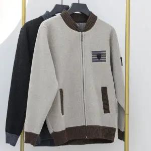 골프웨어 어메이징 남성 니트 자켓 골프 블루종 점퍼