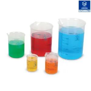 러닝리소스 비이커세트 5종 플라스틱 비커 눈금표시 실험용 과학수업 계량컵 들이 부피체크